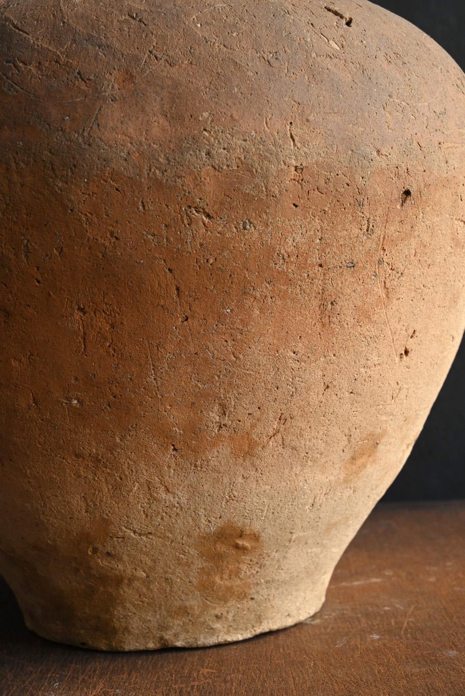 Very old Japanese pottery Jar/12th to 13th century/Tokoname ware/Wabi-sabi vase 4