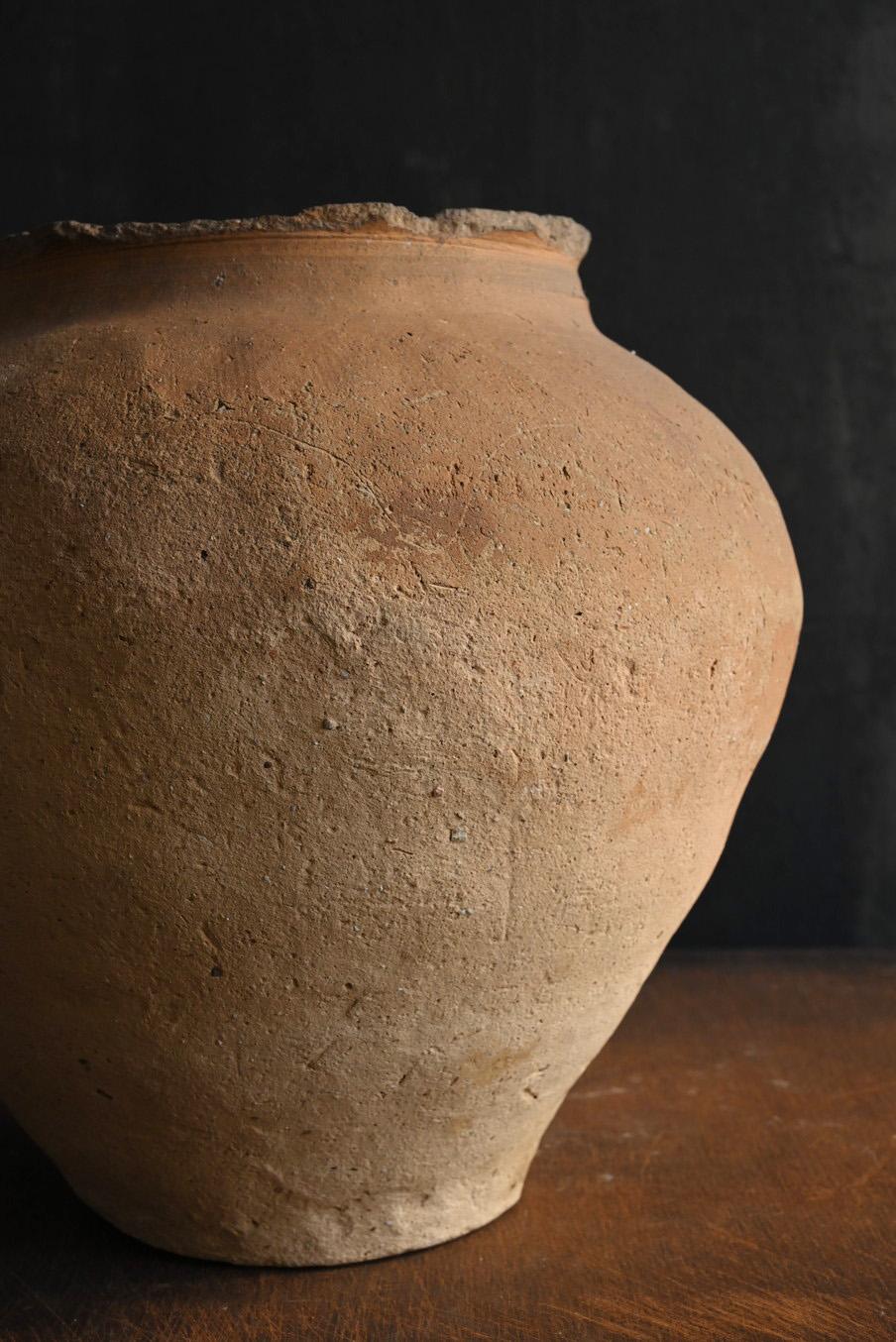 Very old Japanese pottery Jar/12th to 13th century/Tokoname ware/Wabi-sabi vase 1