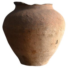 Very old Japanese pottery Jar/12th to 13th century/Tokoname ware/Wabi-sabi vase