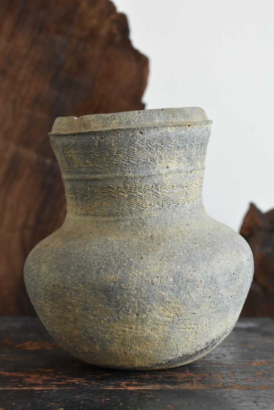 Unglazed Very Old Korean Excavated Earthenware / Beautiful Baked Vase / Wabi Sabi Art
