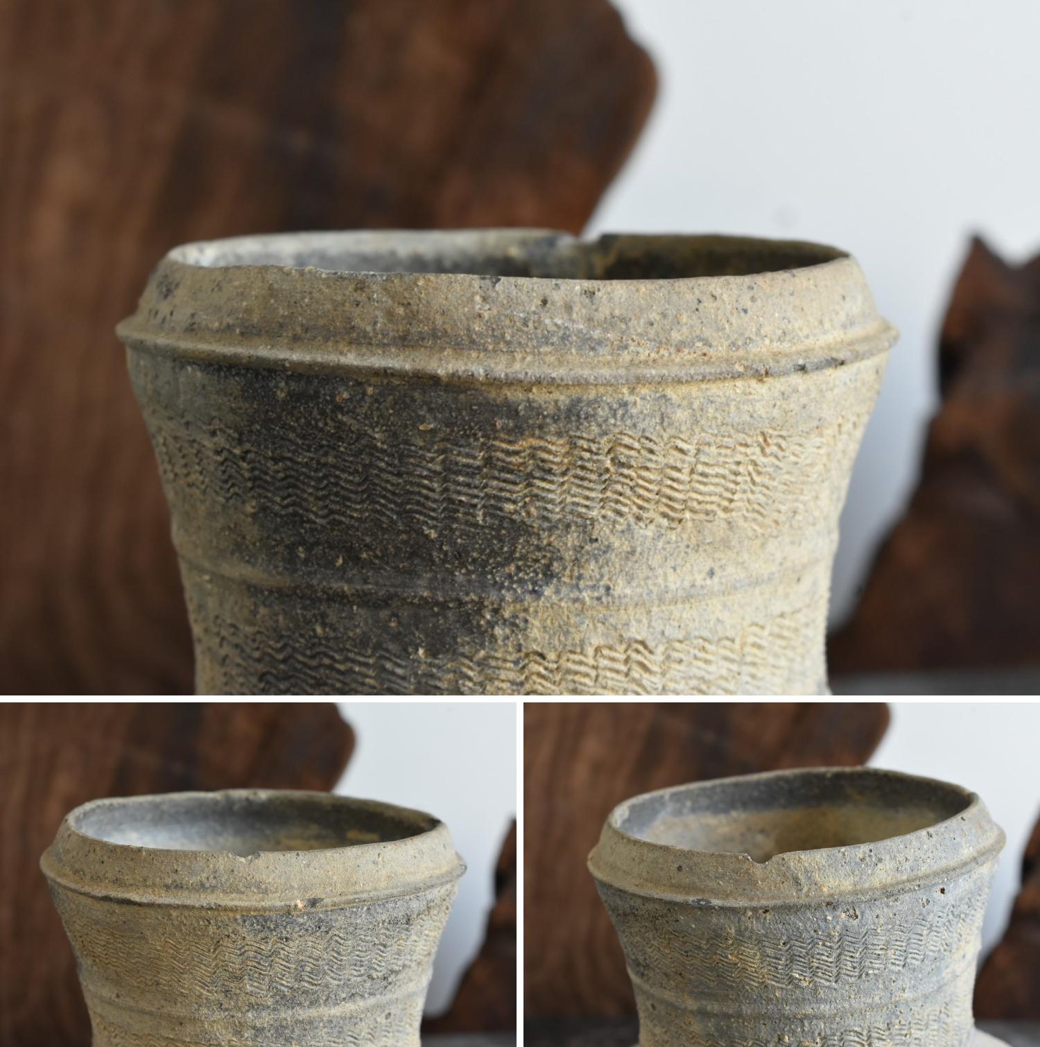 Pottery Very Old Korean Excavated Earthenware / Beautiful Baked Vase / Wabi Sabi Art