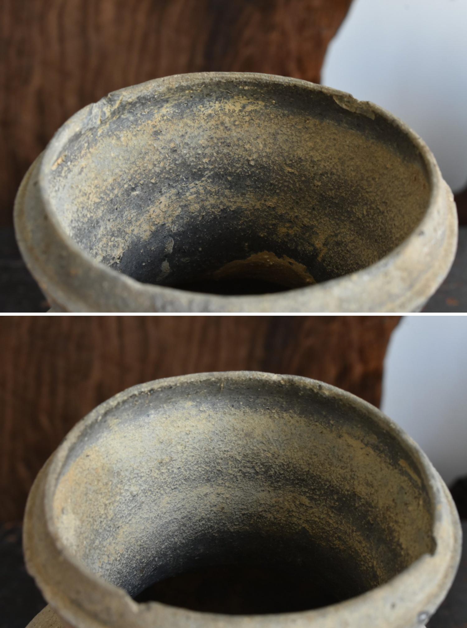 Very Old Korean Excavated Earthenware / Beautiful Baked Vase / Wabi Sabi Art 1