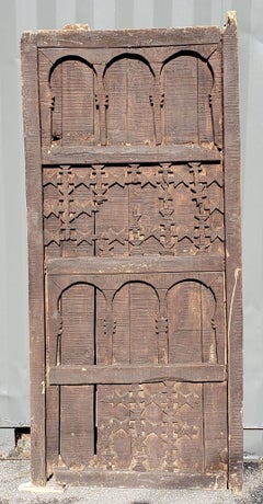 Very Old Moroccan Wooden Door, Single Panel