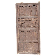 Very Old Moroccan Wooden Door, Single Panel
