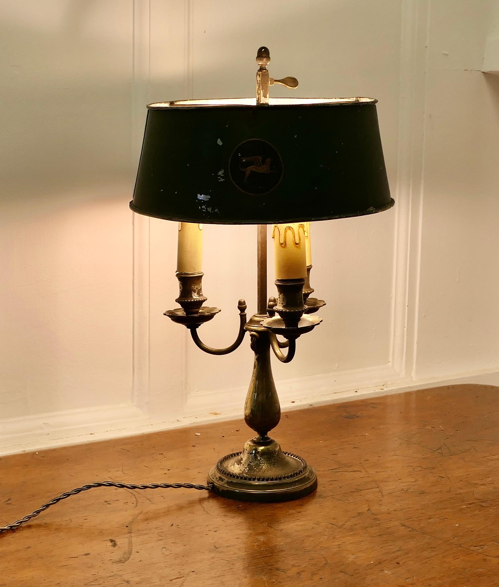 Dreifach versilberte französische Bouillotte-Schreibtischlampe    im Zustand „Gut“ im Angebot in Chillerton, Isle of Wight