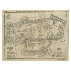 Very Old View of the City of Augsburg, Germany, 1598