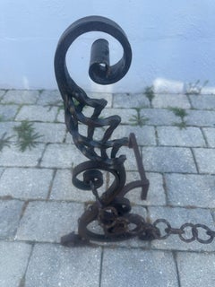 Antigüedades A y C   Rodapiés de hierro forjado para chimenea ROYCROFT -Era Stickley     VENTA