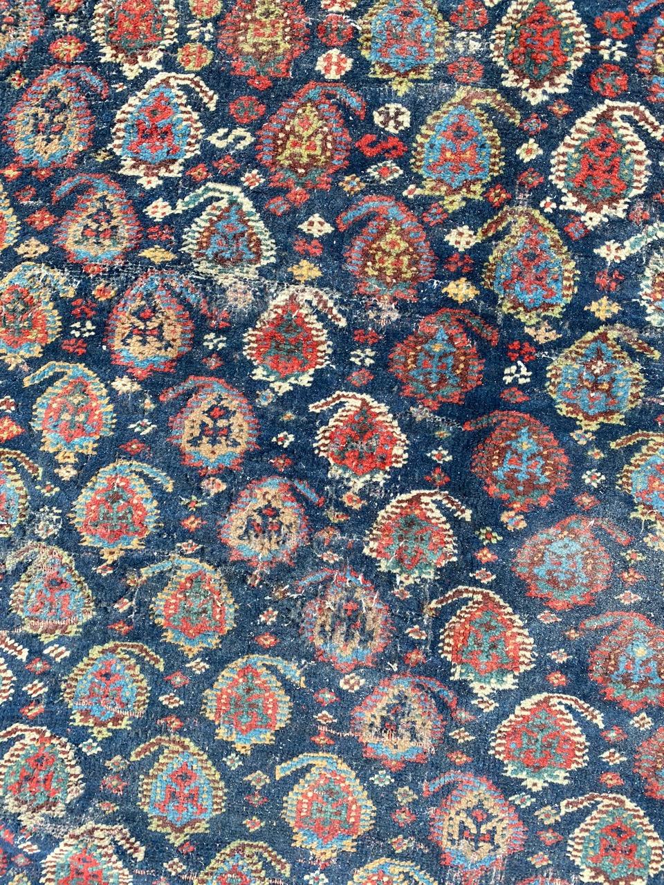 Bobyrug’s Very Pretty and Fine Antique Distressed Ghashghai Rug For Sale 2