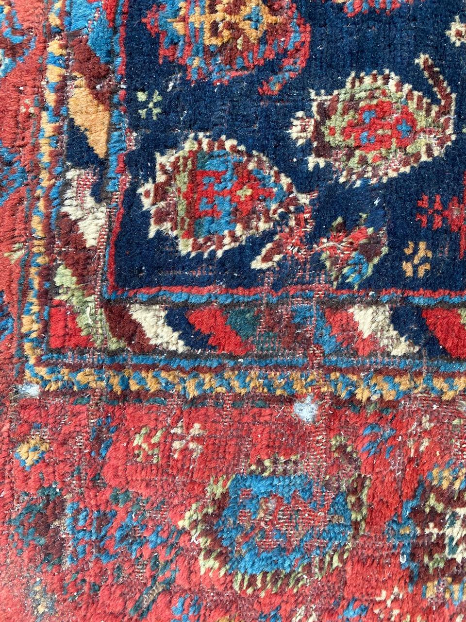 Bobyrug’s Very Pretty and Fine Antique Distressed Ghashghai Rug For Sale 1