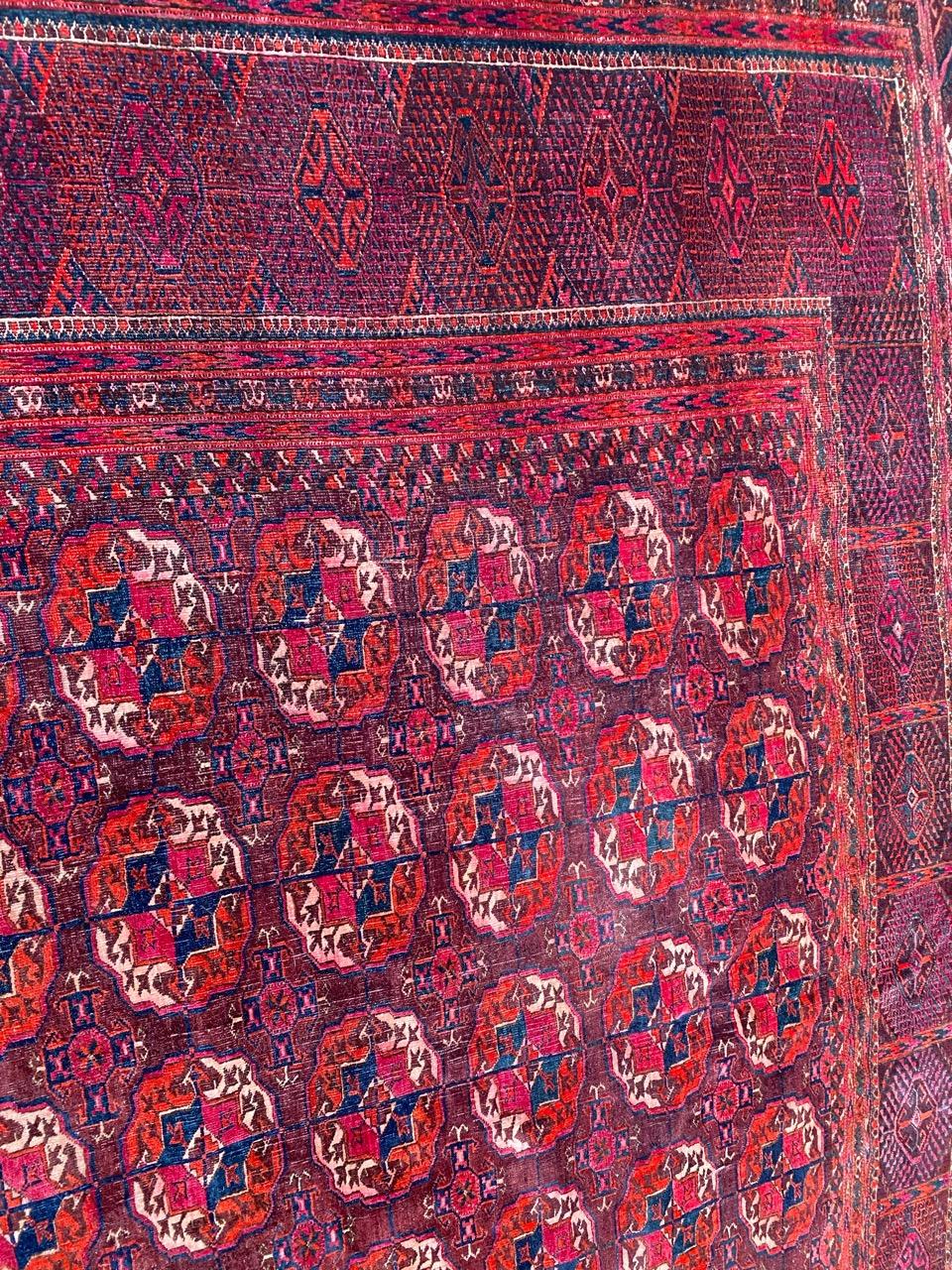 Bobyrug’s Very Pretty and Unusual Size Fine Antique Large Boukhara Rug For Sale 2