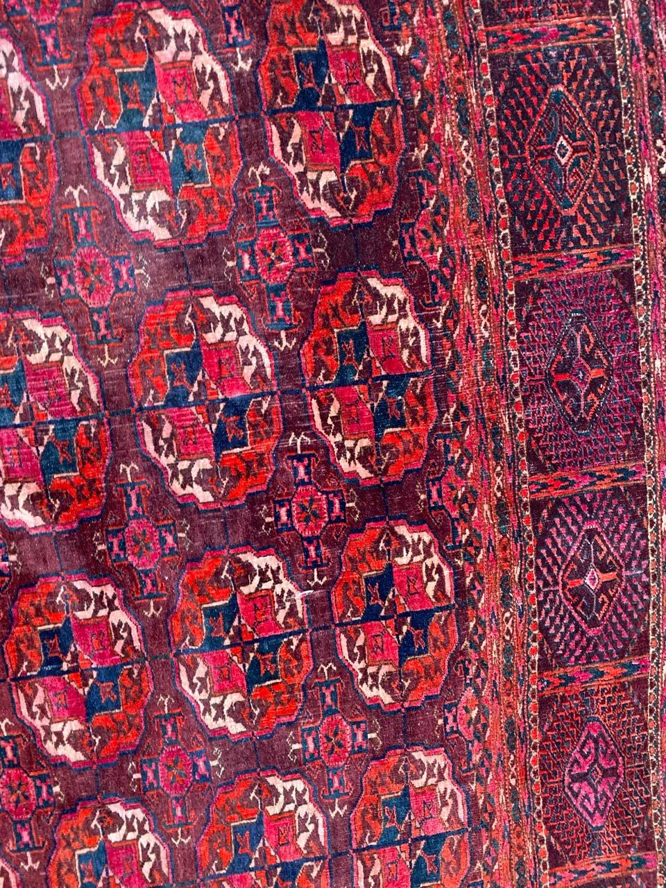 Bobyrug’s Very Pretty and Unusual Size Fine Antique Large Boukhara Rug For Sale 3