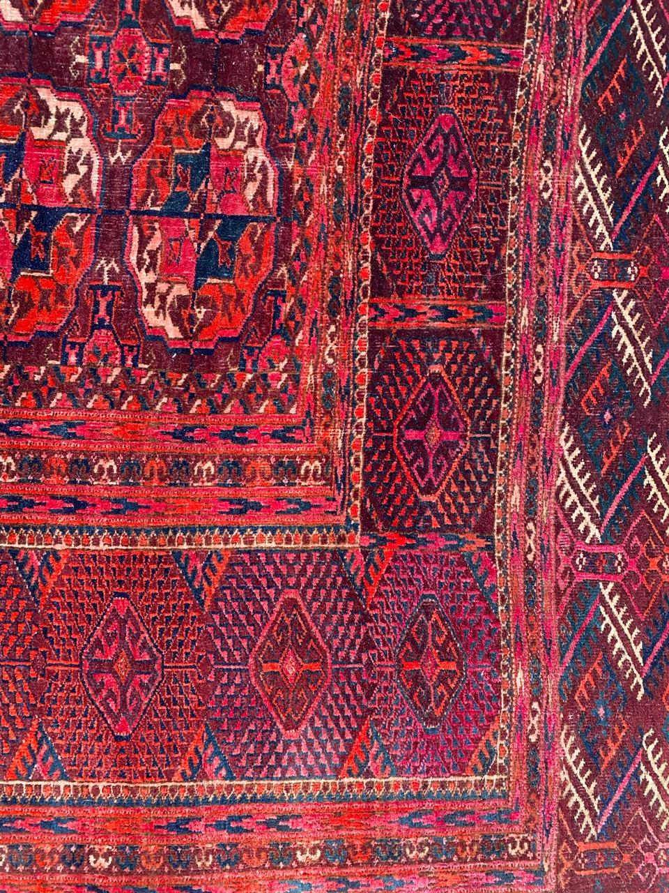 Bobyrug’s Very Pretty and Unusual Size Fine Antique Large Boukhara Rug For Sale 4