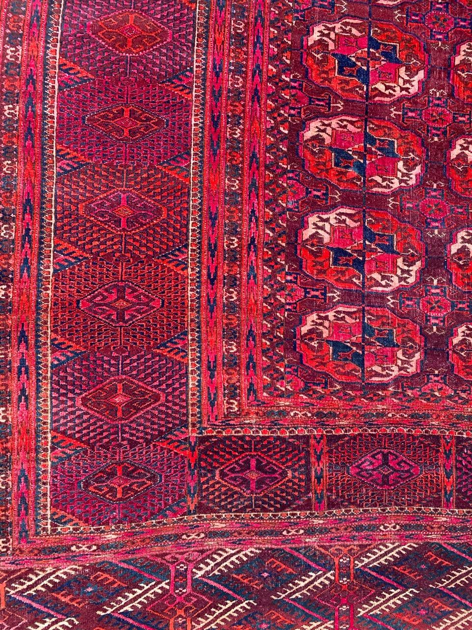 Bobyrug’s Very Pretty and Unusual Size Fine Antique Large Boukhara Rug For Sale 7