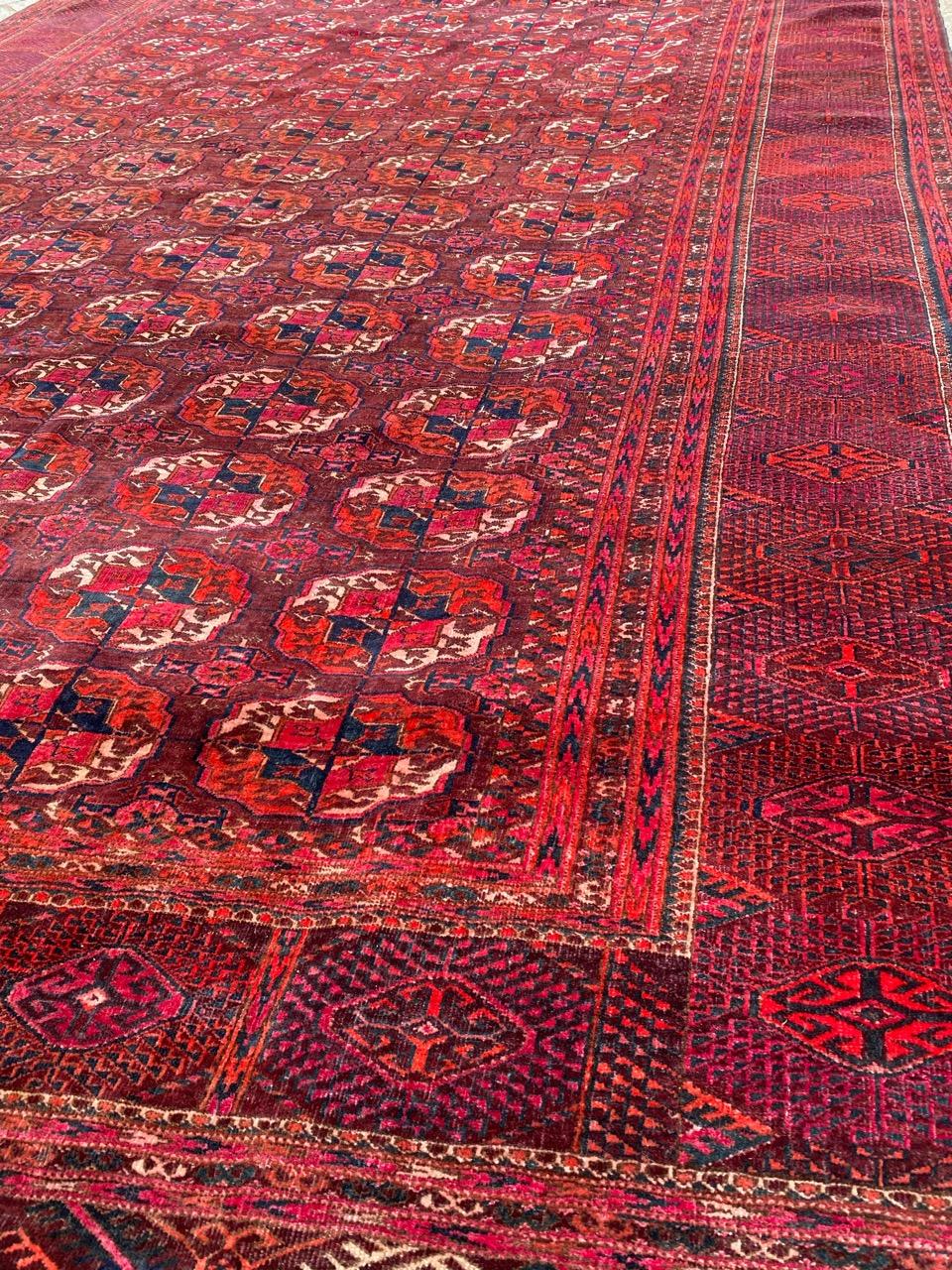 Bobyrug’s Very Pretty and Unusual Size Fine Antique Large Boukhara Rug For Sale 9