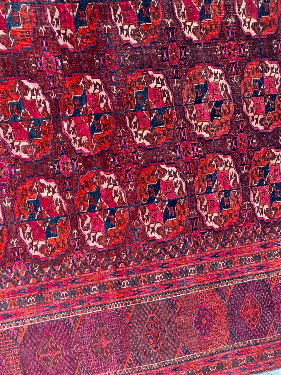 20th Century Bobyrug’s Very Pretty and Unusual Size Fine Antique Large Boukhara Rug For Sale