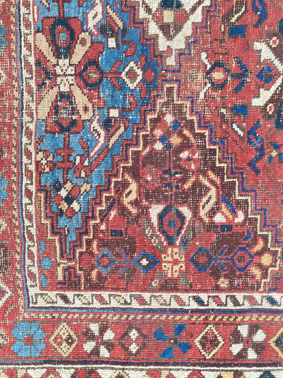 Very Pretty Antique Afshar Rug For Sale 2