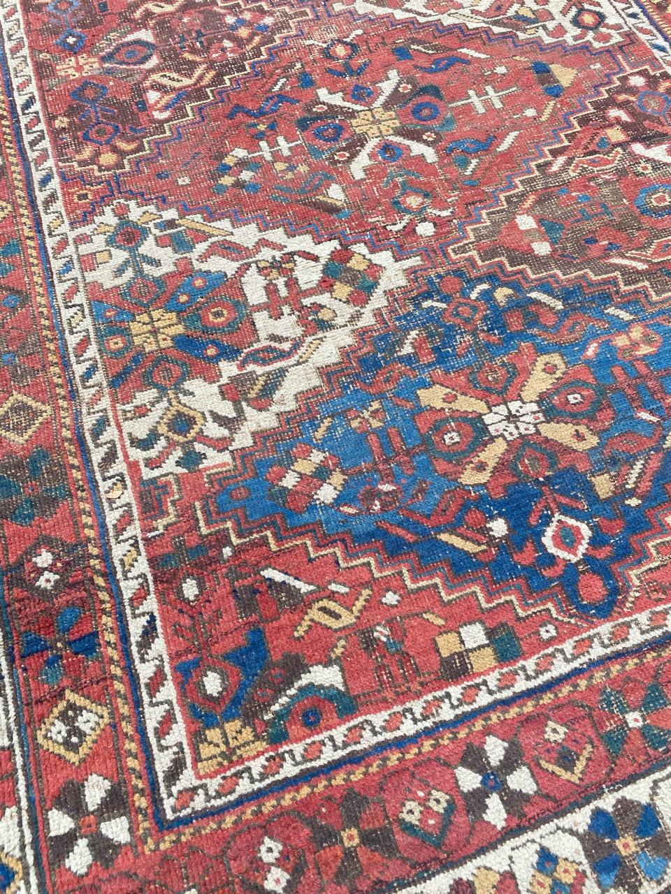 Very Pretty Antique Afshar Rug For Sale 4