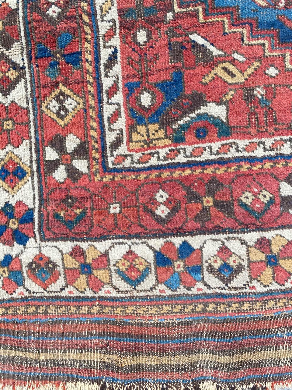 Antiker Afshar-Teppich in Hübscheform im Angebot 5