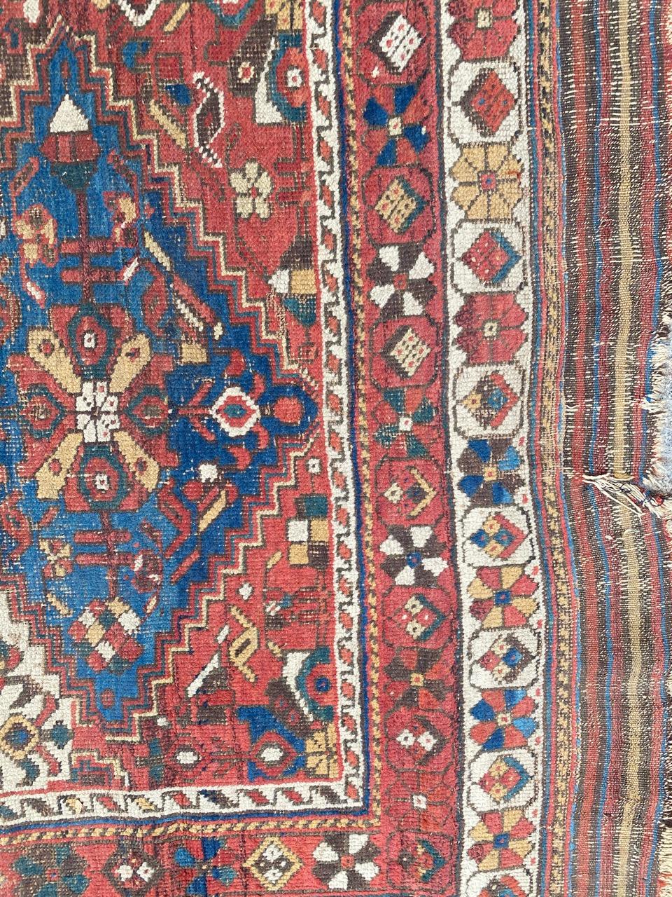 Hand-Knotted Very Pretty Antique Afshar Rug For Sale