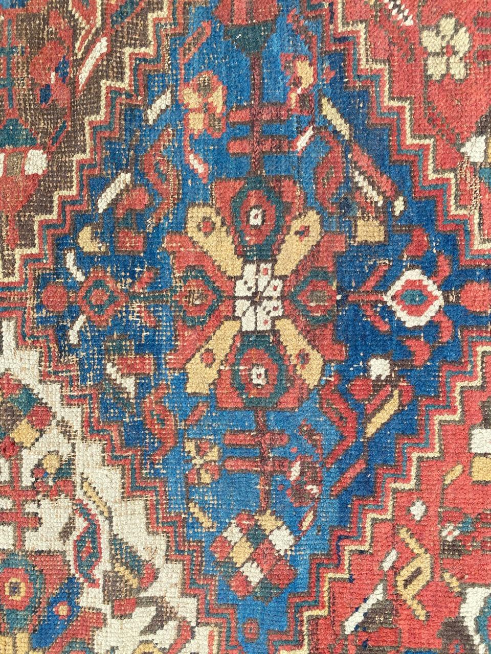 Very Pretty Antique Afshar Rug In Fair Condition For Sale In Saint Ouen, FR