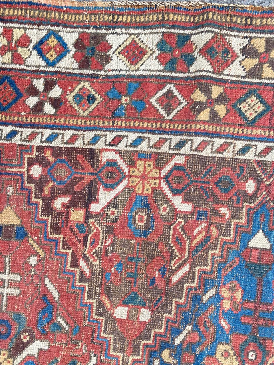 Very Pretty Antique Afshar Rug For Sale 1