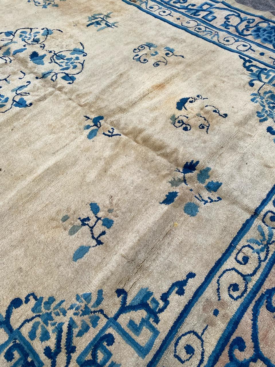 Bobyrug’s Very Pretty Antique Chinese Peking Rug For Sale 6