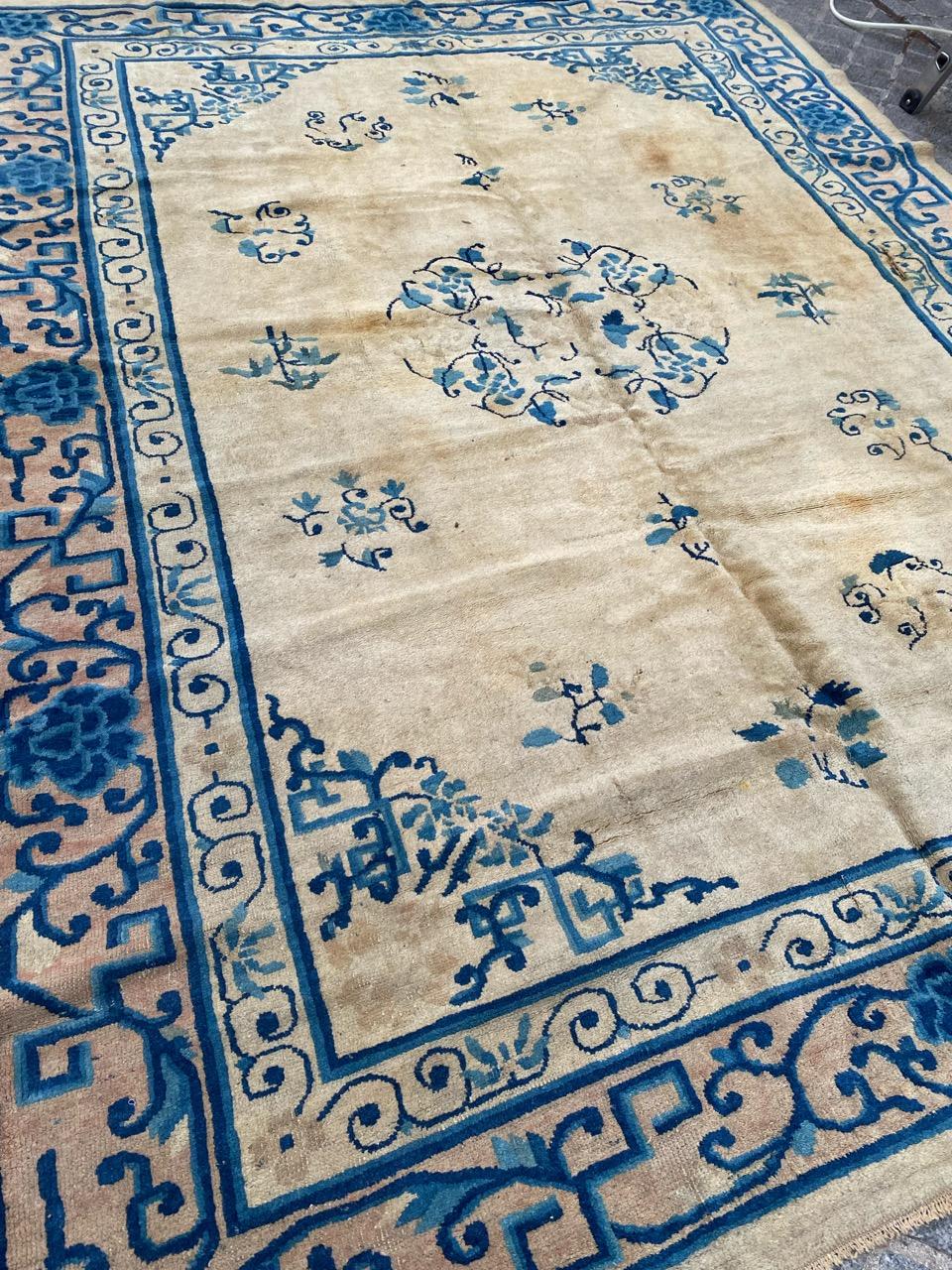 Bobyrug’s Very Pretty Antique Chinese Peking Rug For Sale 8