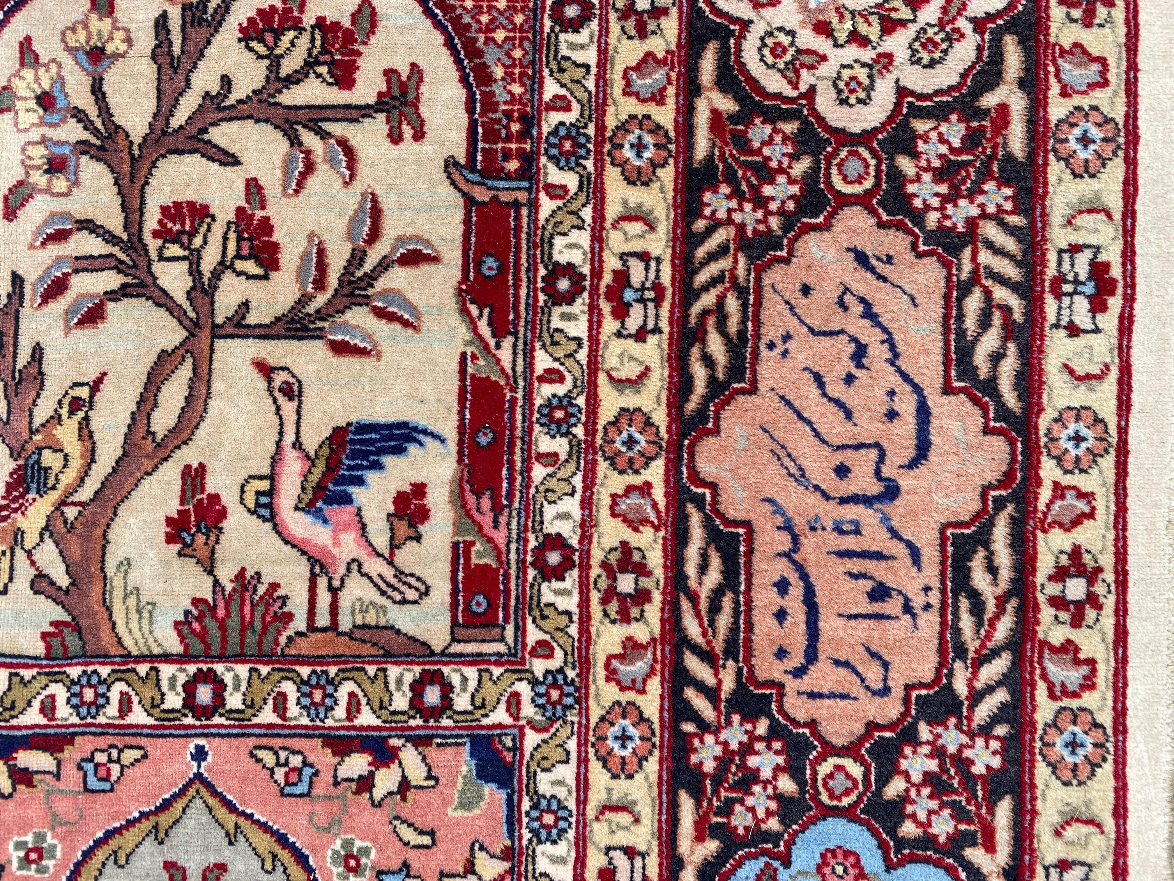 Bobyrug’s Very Pretty Antique Tabriz Rug For Sale 4