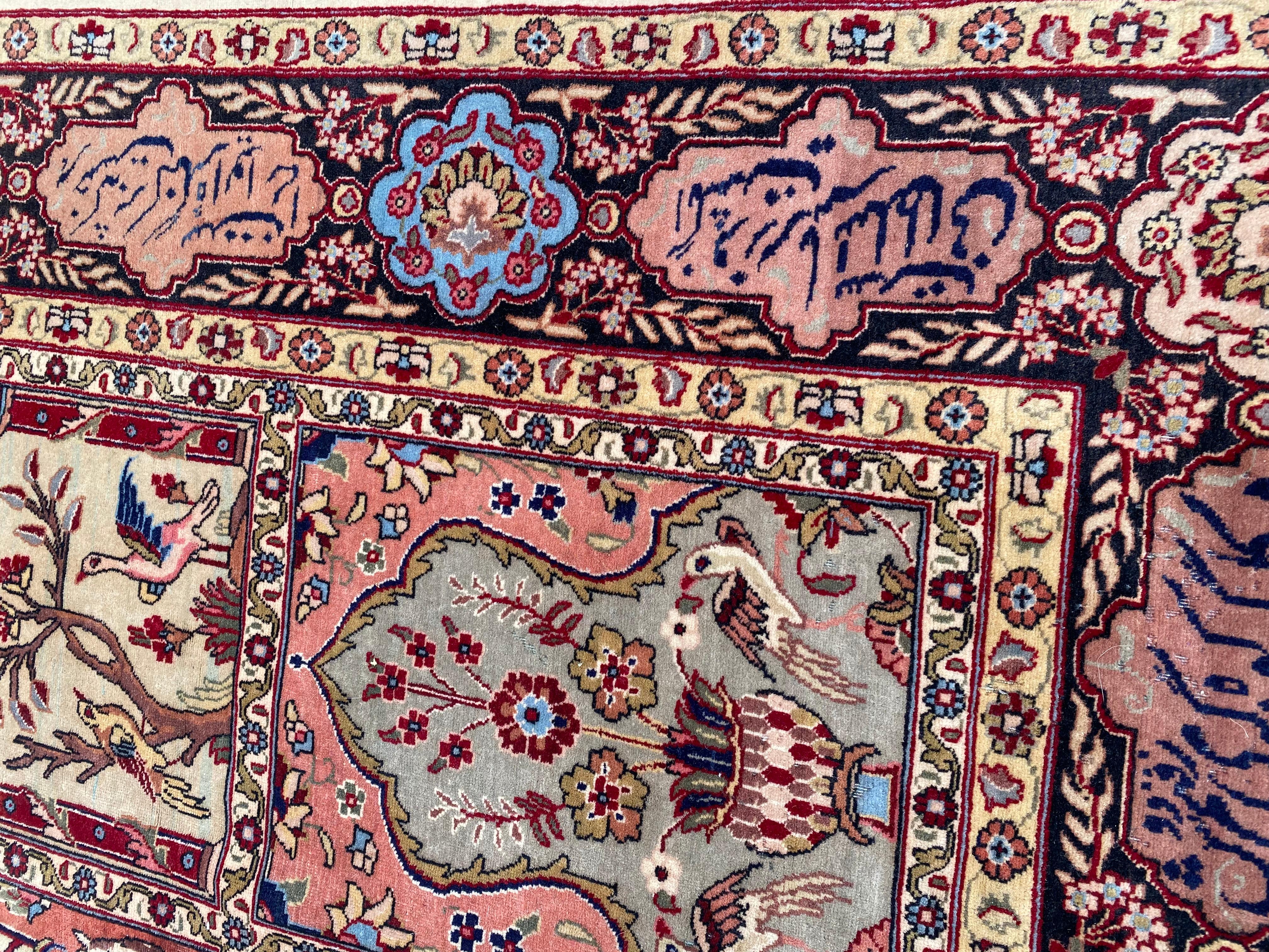 Bobyrug’s Very Pretty Antique Tabriz Rug In Good Condition For Sale In Saint Ouen, FR