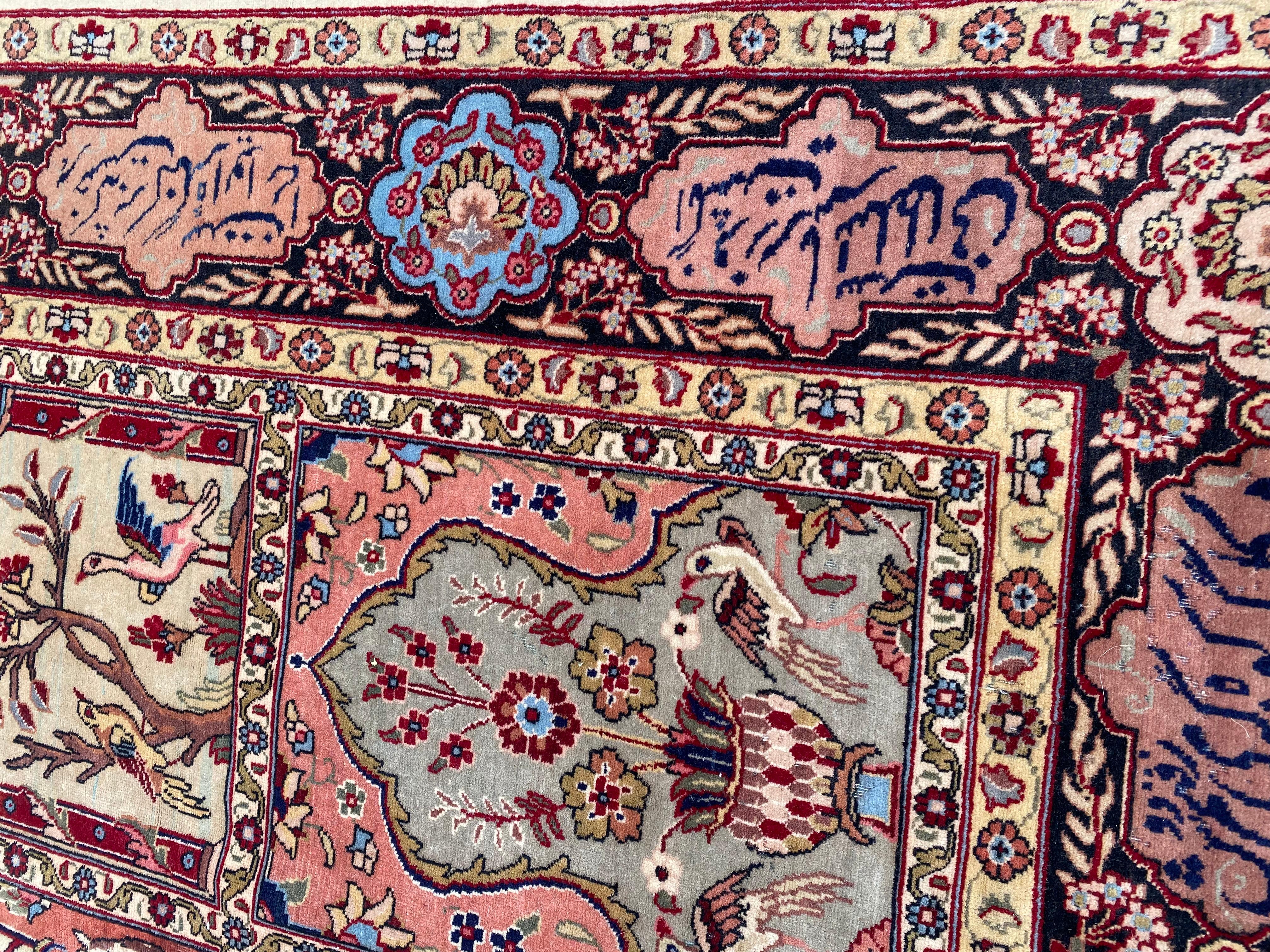 Il grazioso tappeto Tabriz antico di Bobyrug In condizioni buone in vendita a Saint Ouen, FR