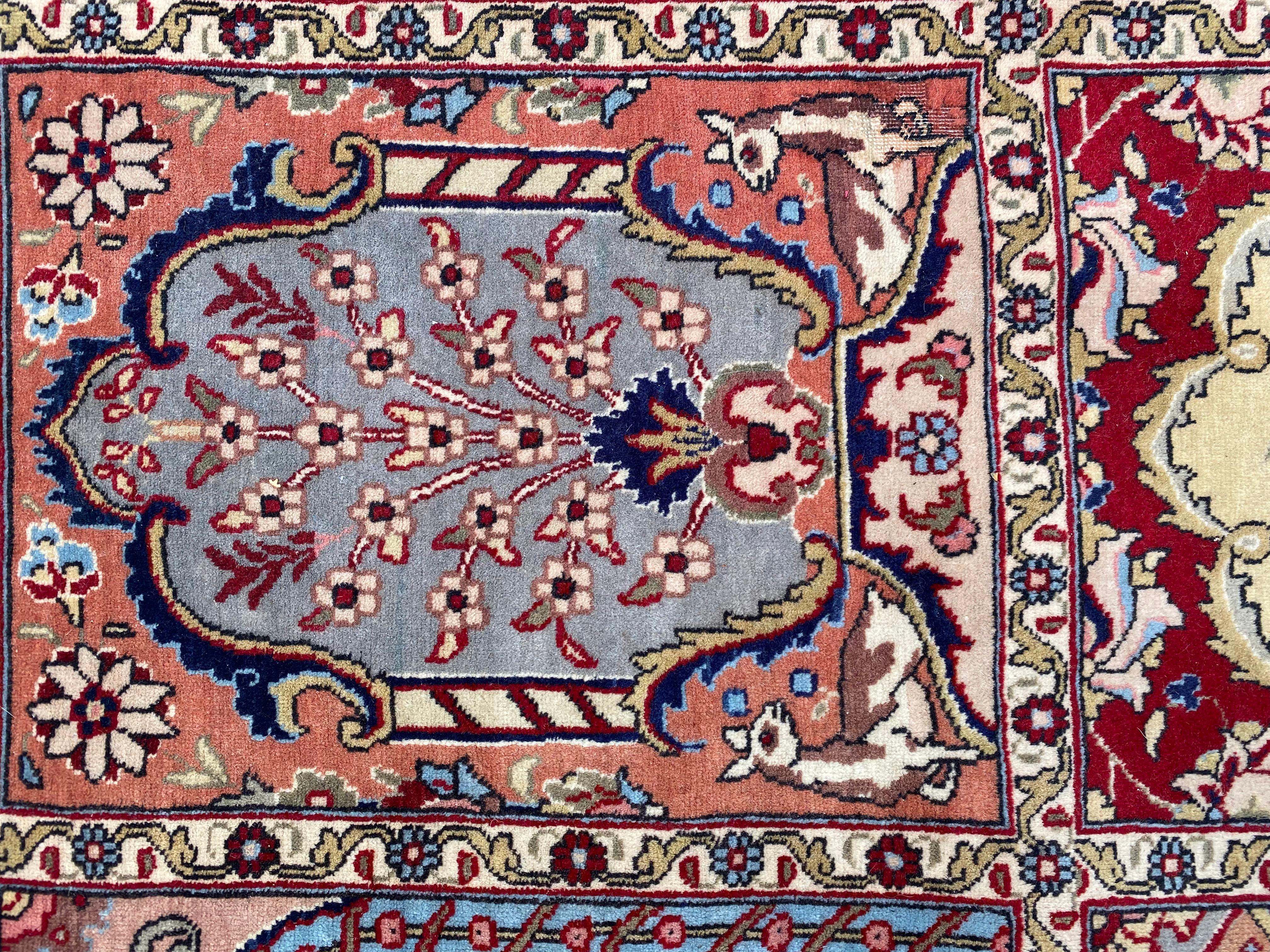 Cotton Bobyrug’s Very Pretty Antique Tabriz Rug For Sale
