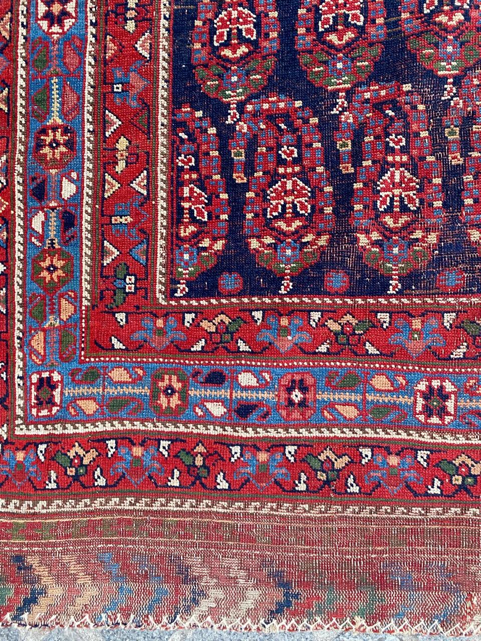 Tribal Bobyrug’s Very Pretty Fine Antique Afshar Rug For Sale