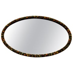 Very Pretty Gilt Oval Gesso Mirror  This Mirror has an 1” wide oval frame