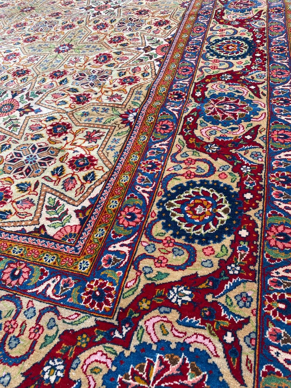 Bobyrugs sehr hübscher großer Kashan-Teppich aus der Mitte des Jahrhunderts im Angebot 2