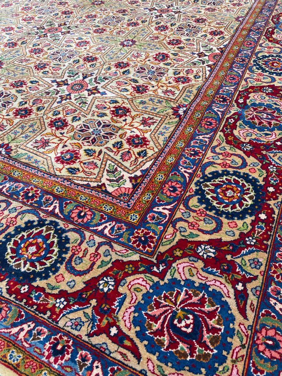 Bobyrugs sehr hübscher großer Kashan-Teppich aus der Mitte des Jahrhunderts im Angebot 4