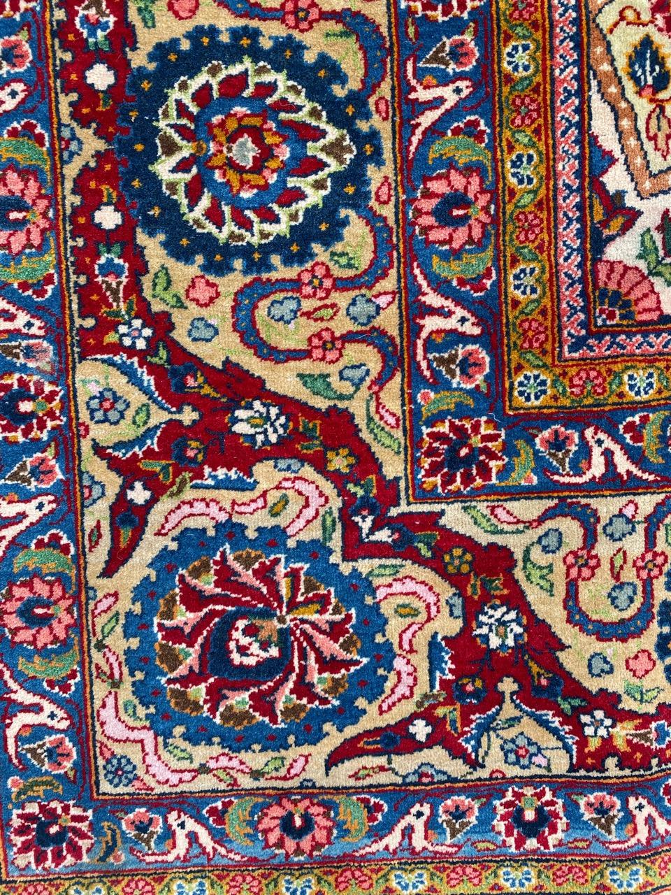 Bobyrugs sehr hübscher großer Kashan-Teppich aus der Mitte des Jahrhunderts (Asiatisch) im Angebot