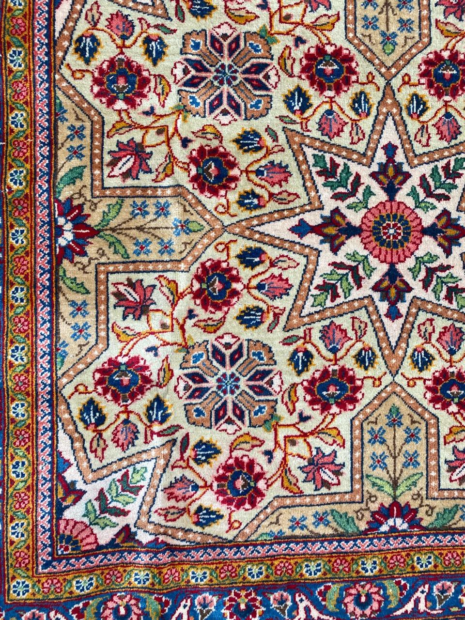 Bobyrugs sehr hübscher großer Kashan-Teppich aus der Mitte des Jahrhunderts (Handgeknüpft) im Angebot