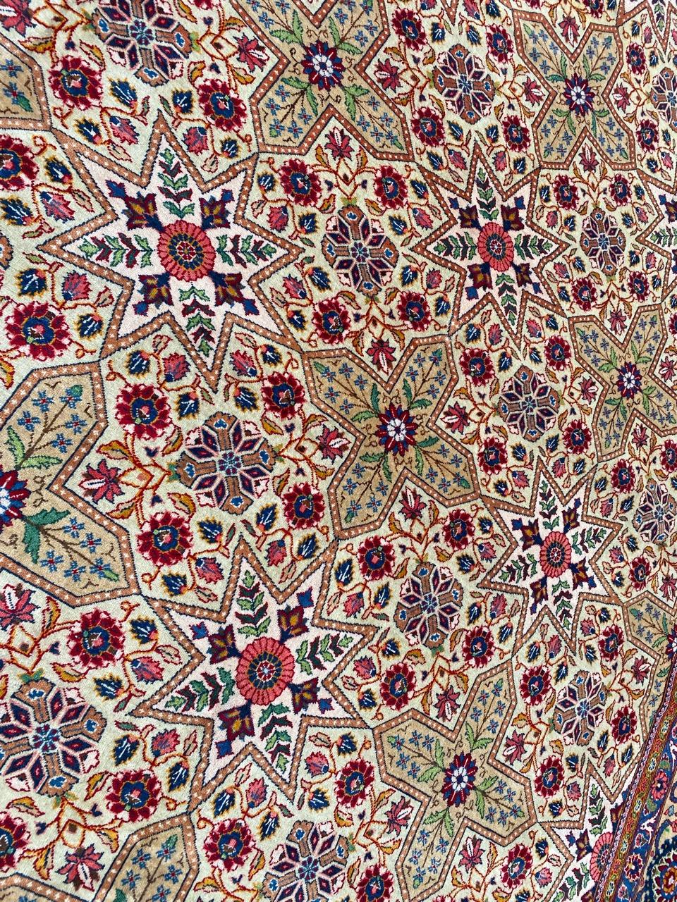 Bobyrugs sehr hübscher großer Kashan-Teppich aus der Mitte des Jahrhunderts im Zustand „Gut“ im Angebot in Saint Ouen, FR