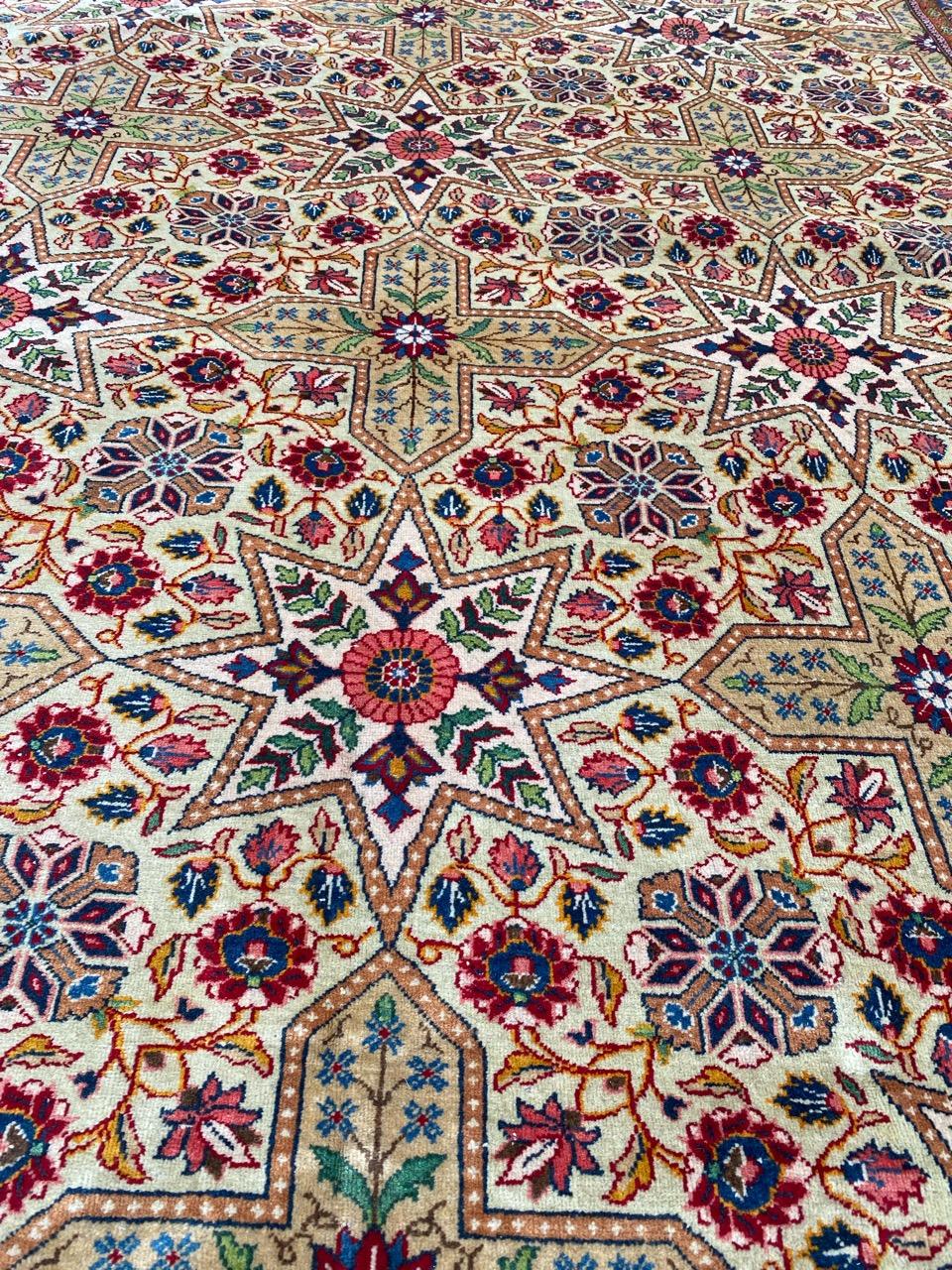 Bobyrugs sehr hübscher großer Kashan-Teppich aus der Mitte des Jahrhunderts (20. Jahrhundert) im Angebot