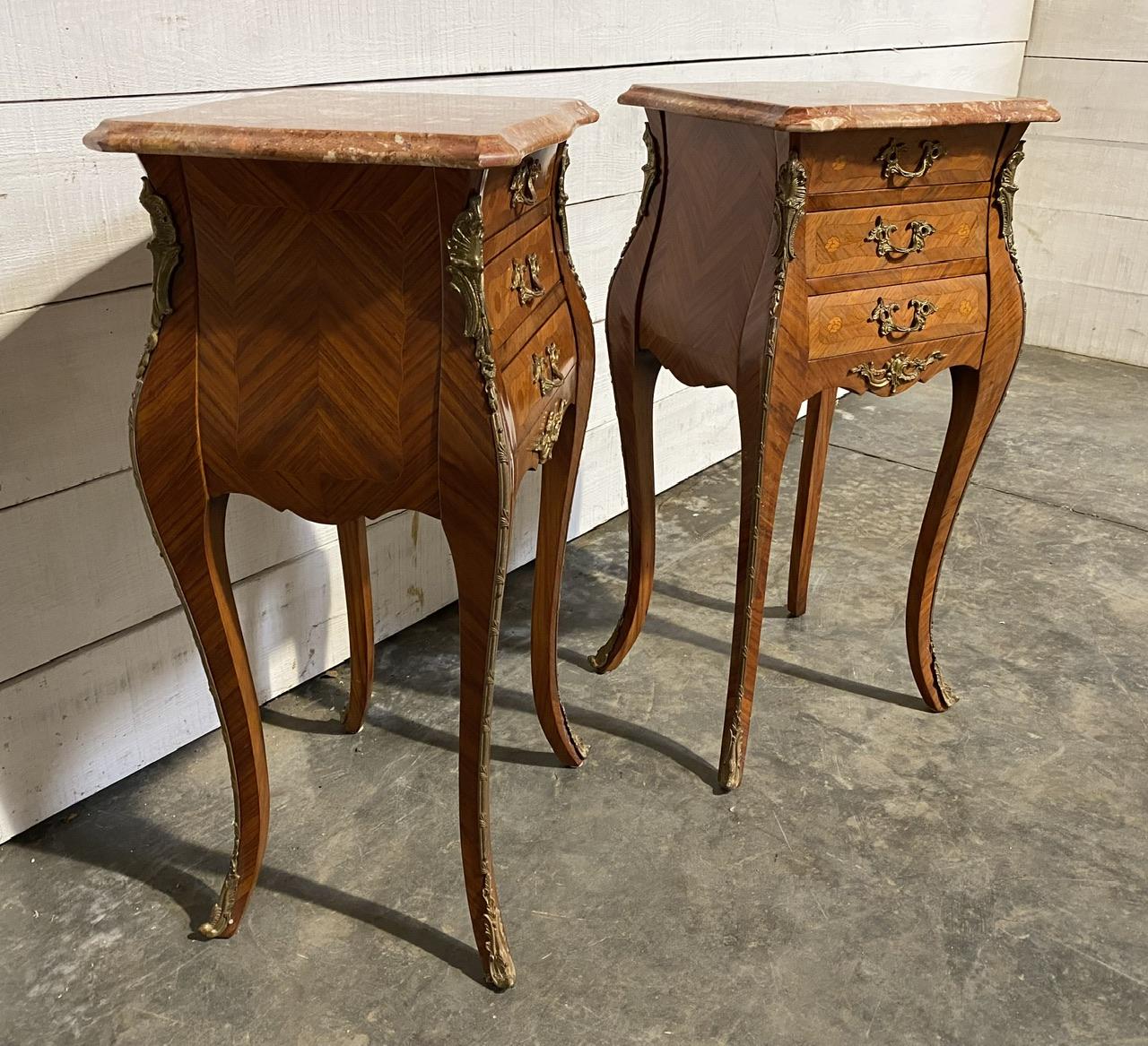 20th Century Very Pretty Pair French Bedside Tables For Sale