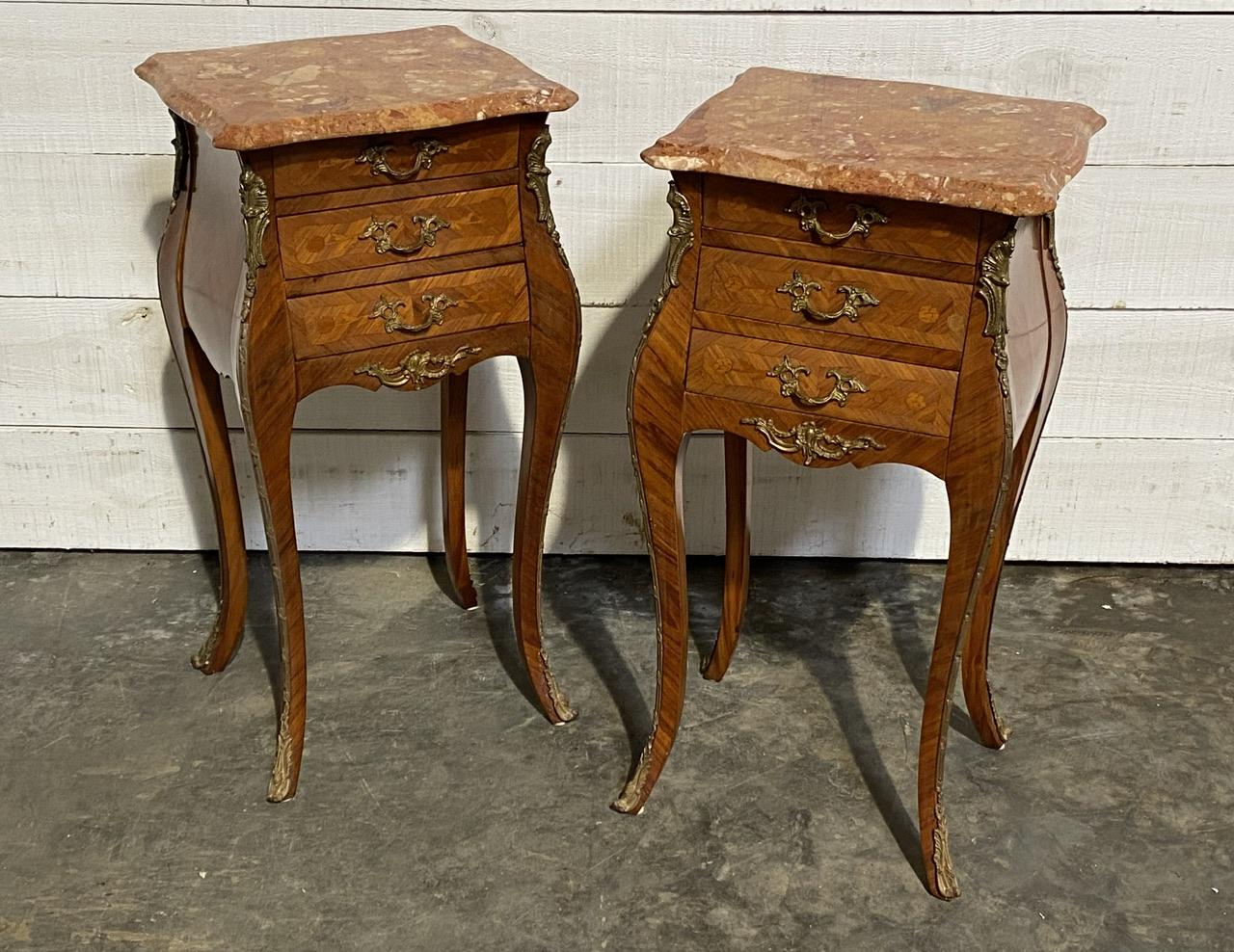 Very Pretty Pair French Bedside Tables For Sale 1