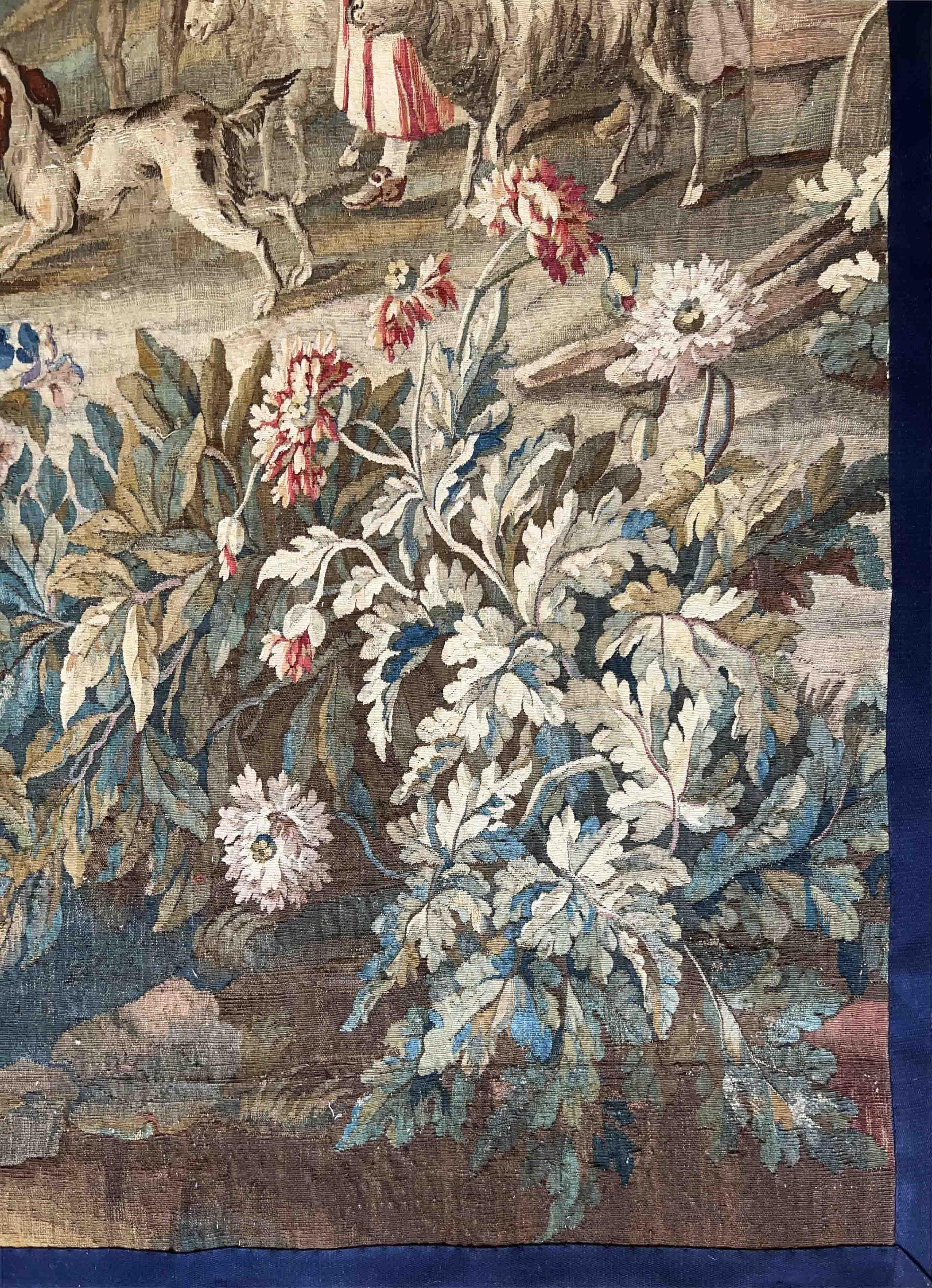 French Very Pretty Tapestry of 18th Century Aubusson, N° 1189 For Sale
