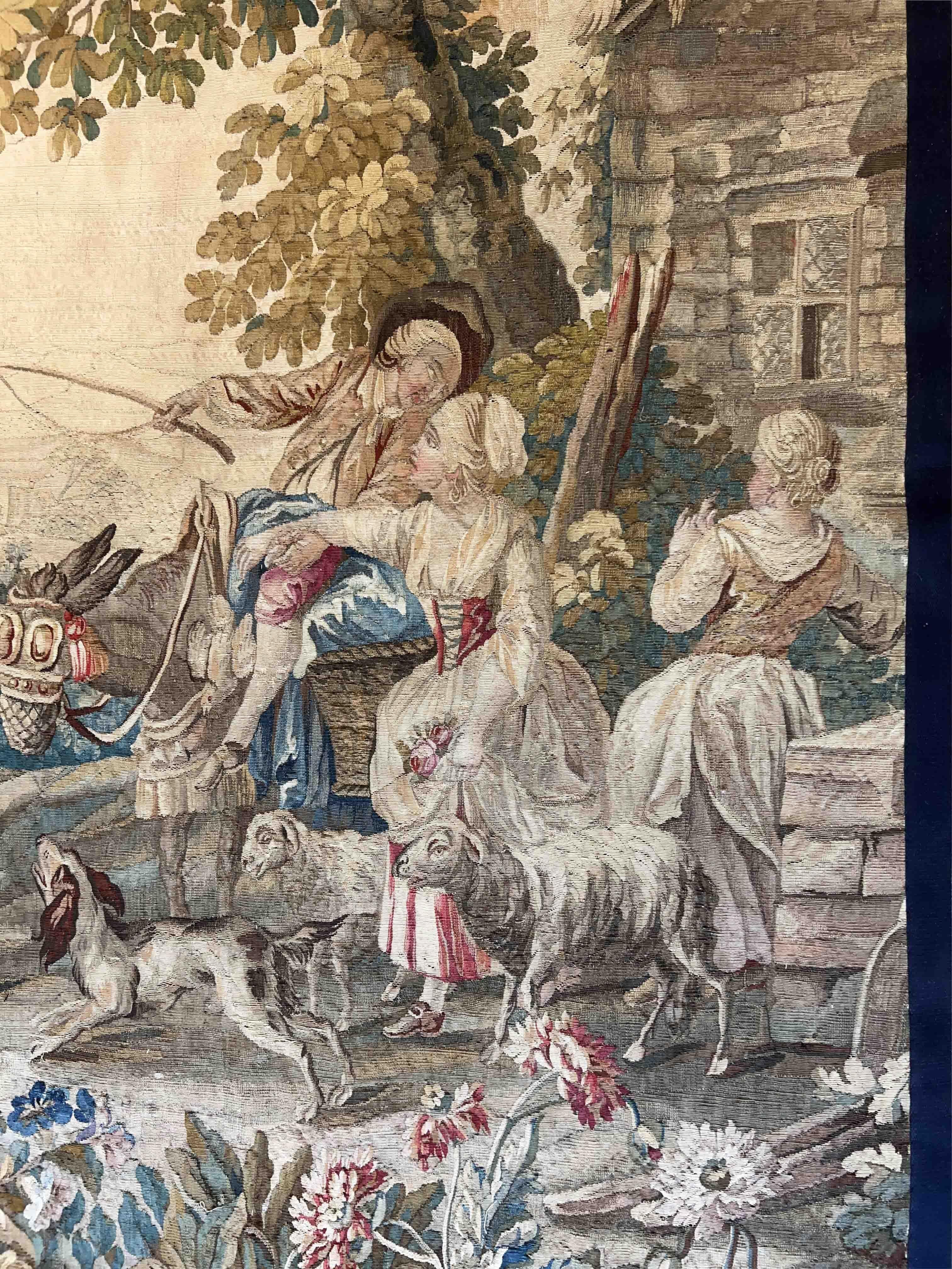 Très jolie tapisserie d'Aubusson du 18ème siècle, N° 1189 Excellent état - En vente à Paris, FR