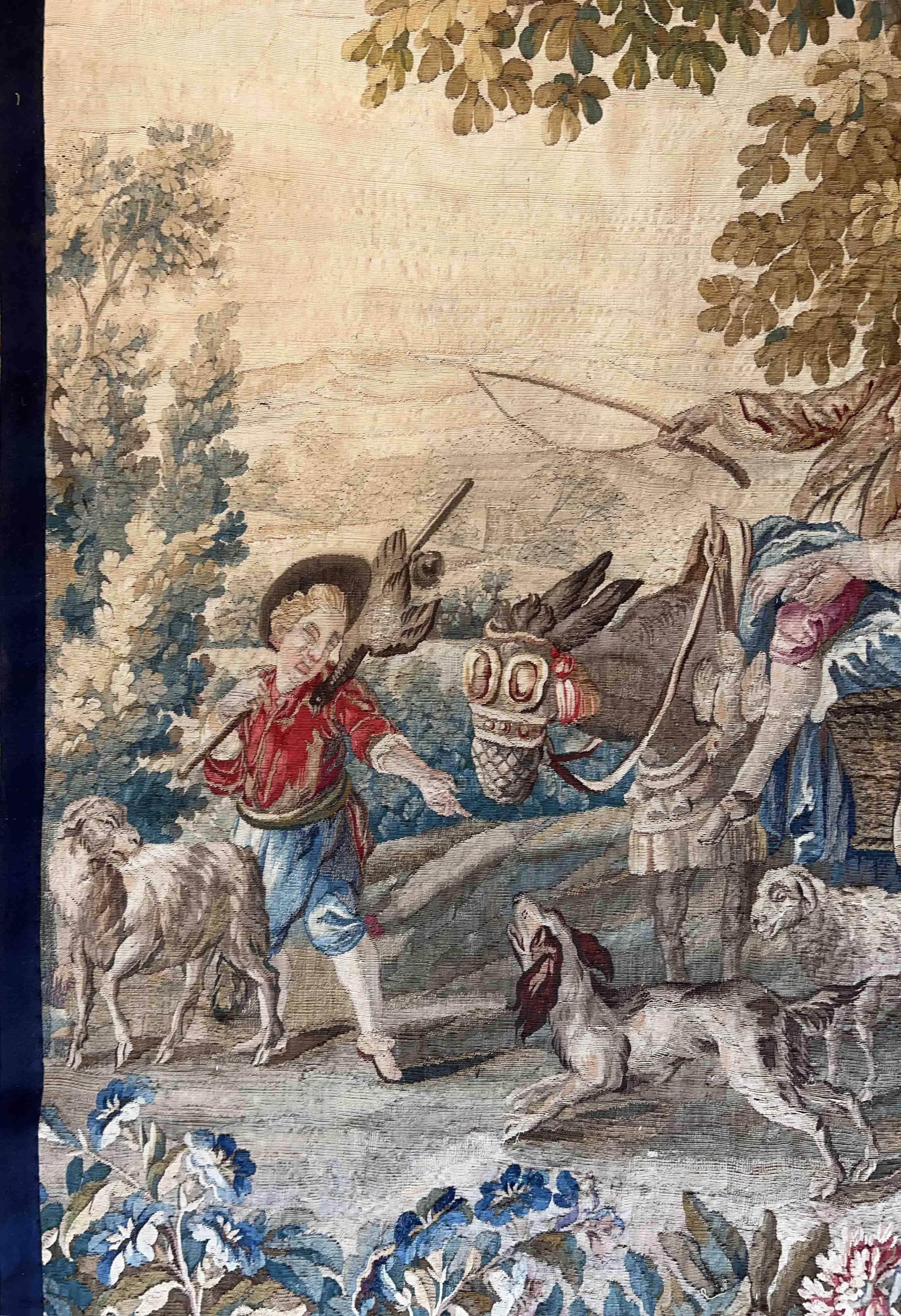 Laine Très jolie tapisserie d'Aubusson du 18ème siècle, N° 1189 en vente
