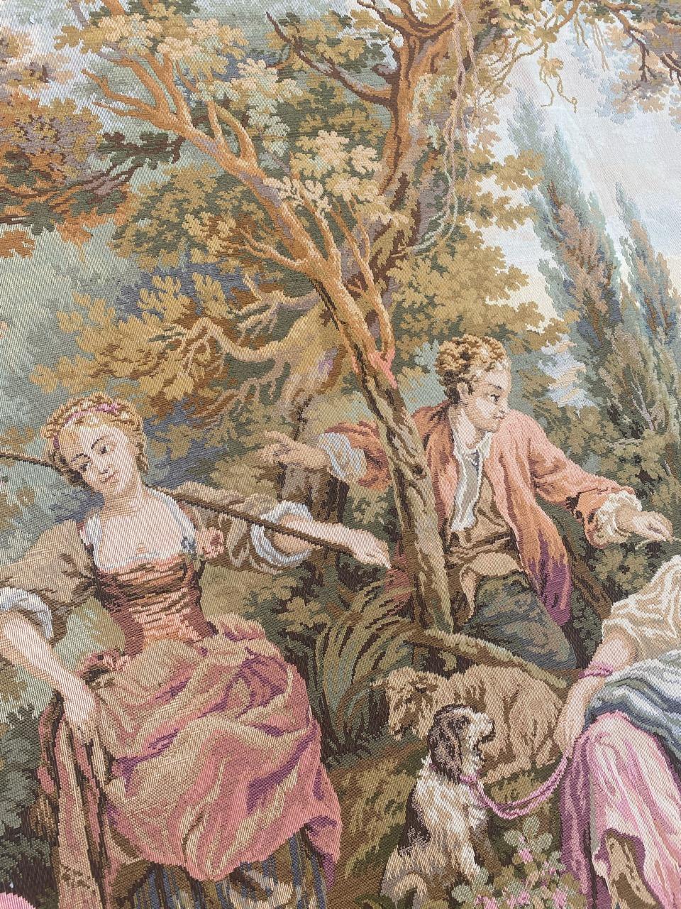 Very Pretty Vintage Aubusson Style French Halluin Manufacturing Tapestry 6