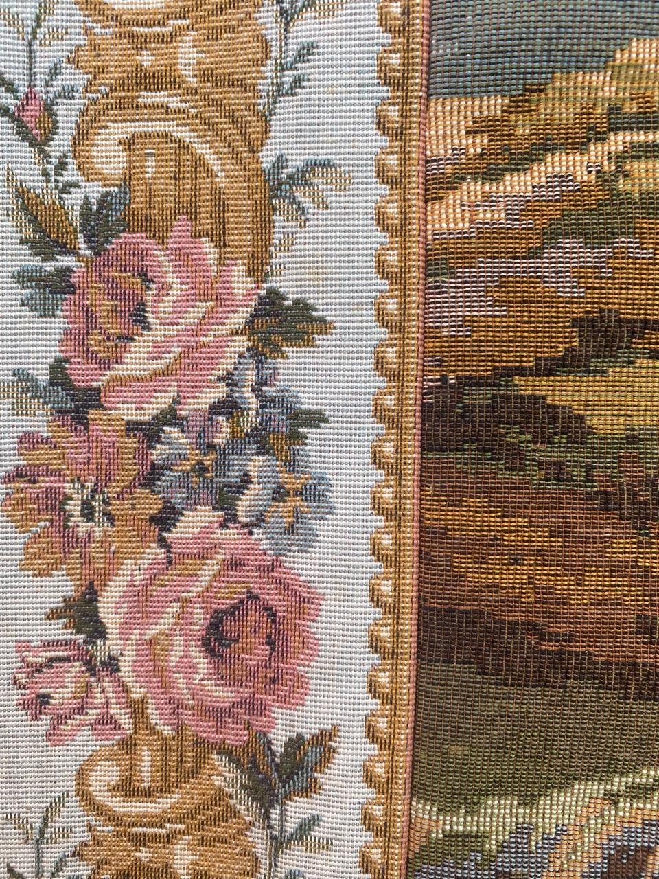Very Pretty Vintage Aubusson Style French Halluin Manufacturing Tapestry 9