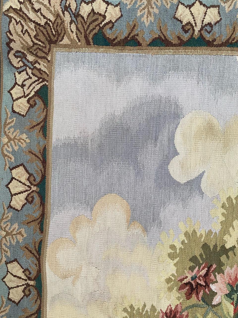 Bobyrug's Very Pretty Vintage Aubusson Style Tapestry im Angebot 5