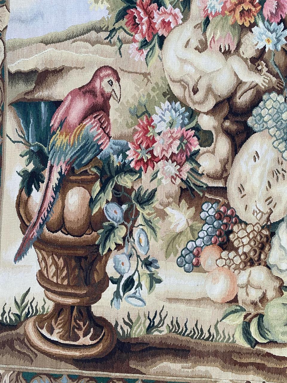 Chinese Bobyrug’s Very Pretty Vintage Aubusson Style Tapestry For Sale
