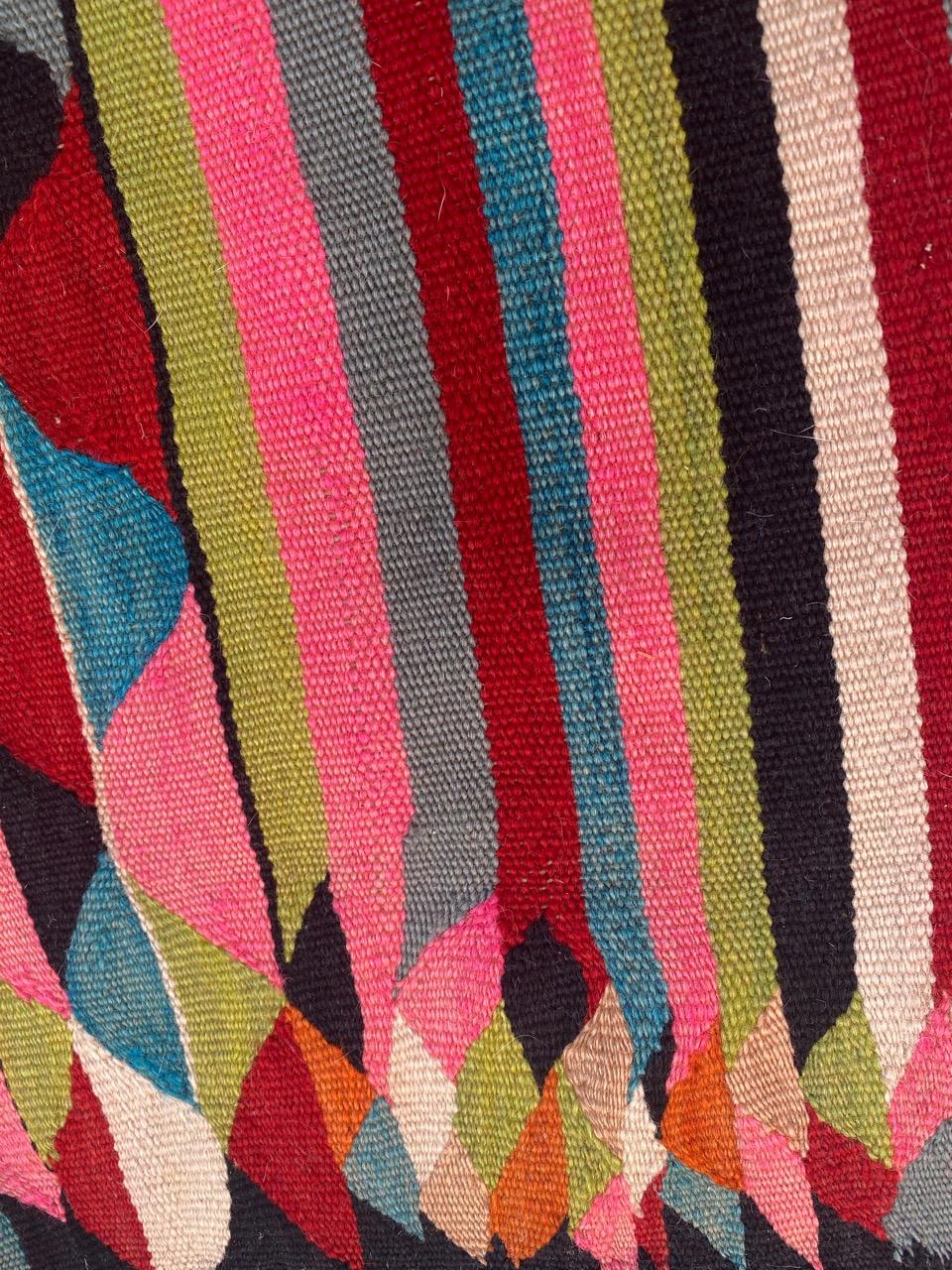 Bobyrug’s Very Pretty Vintage Colourful Moroccan Kilim For Sale 1