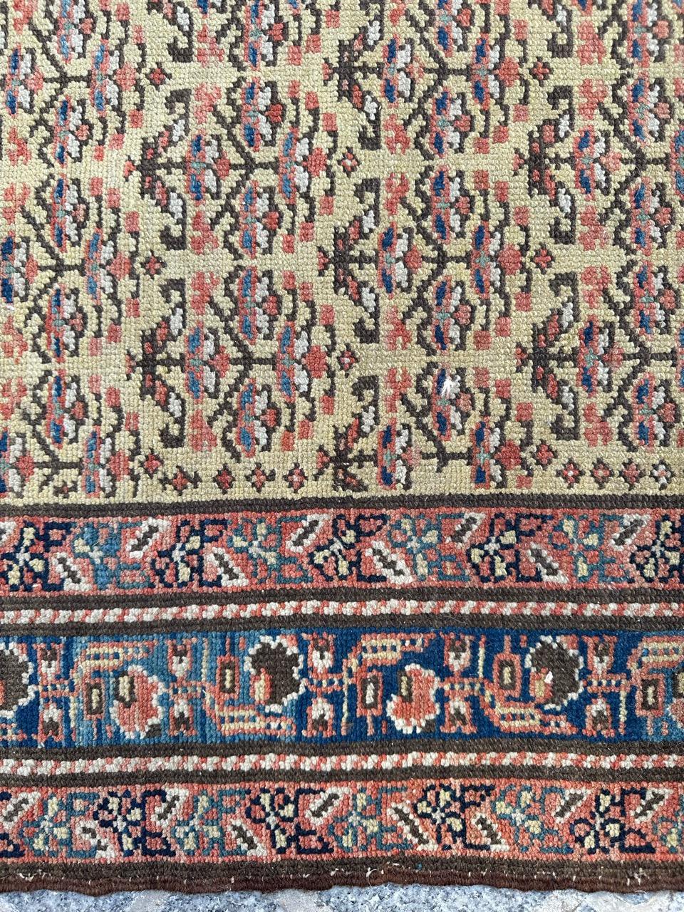 Bobyrug’s Very pretty yellow field antique Malayer runner  For Sale 3